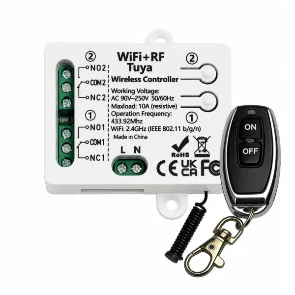 Acionador Remoto Controle 433mhz + Wifi Interruptor Rele AC 110/220v 10A 1 interruptor remoto acionador bomba motor spa wifi tuya
