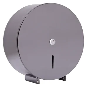 Porta Rolão Inox Preto Titanium Papel Higienico Rolo 500m